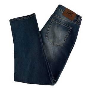 Frye Stretch Straight Leg Mid-Rise Blue Denim Jeans Women’s 8/29-Whiskers Fade